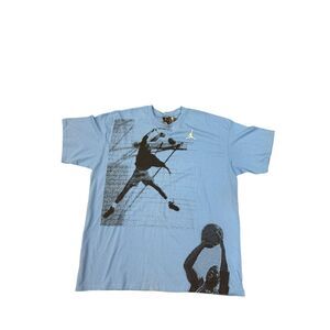 Vtg Jordan Dunking Baby Blue Graphic Men's XXL T-Shirt NWT *Read Description